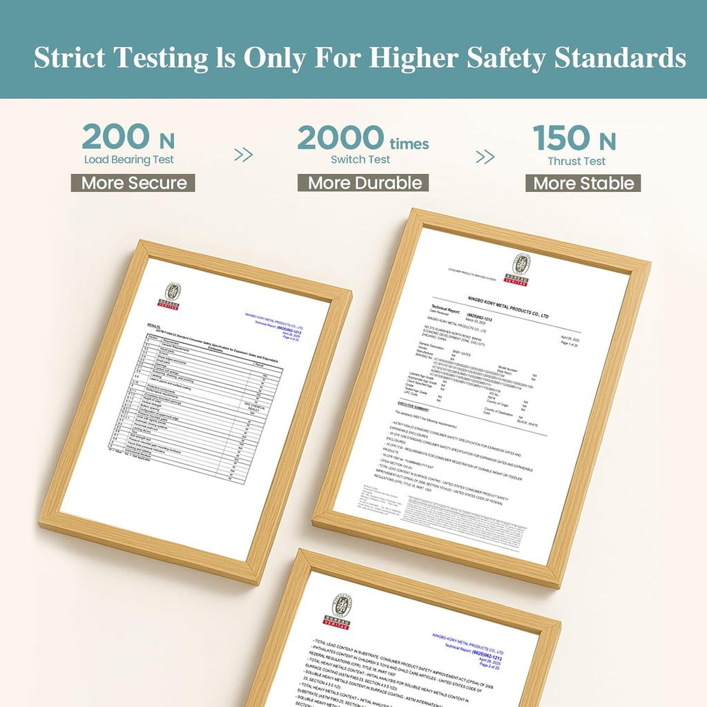 29-39.6" Baby Gate for Stairs, Auto Close Both Sides Dog Gate with One-Hand Opening, 30" Tall Safety Gates for Pets, Hallways, Bedrooms, Wall Pressure Mount No Drill, White