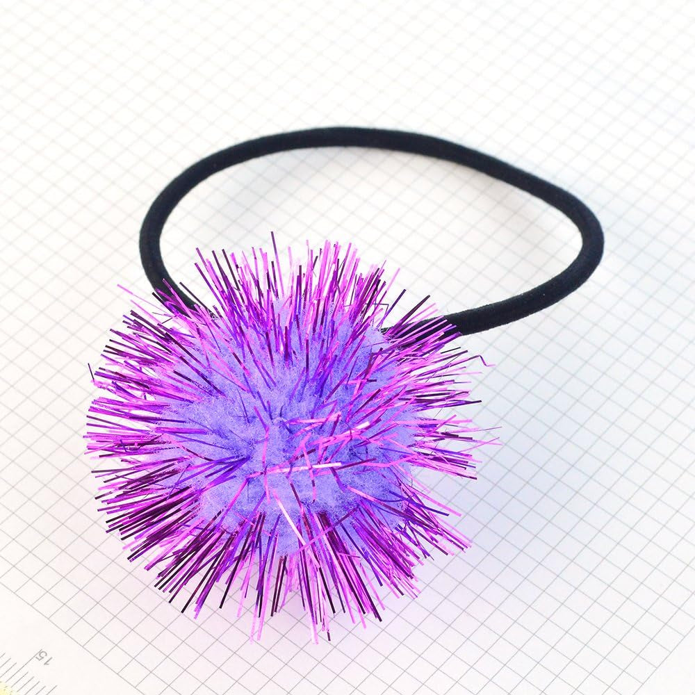 70 PCS Assorted Color Sparkle Balls, Tinsel Pom Poms Glitter for Cat Kittens